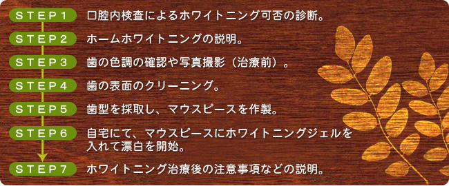 ホームホワイトニングの流れ